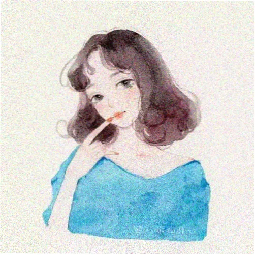 影迷头像：咖啡馆里的侧脸剪影